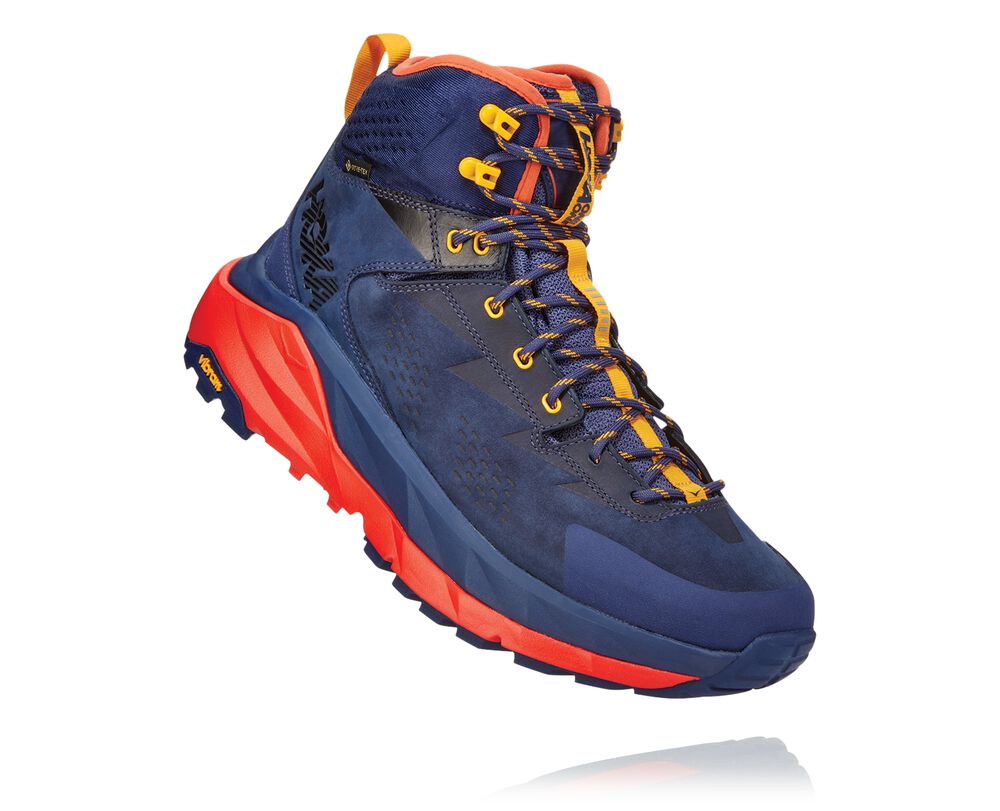 Hoka One One Kaha GORE-TEX Vandringskängor Herr Blå/Röda - SE-3190285